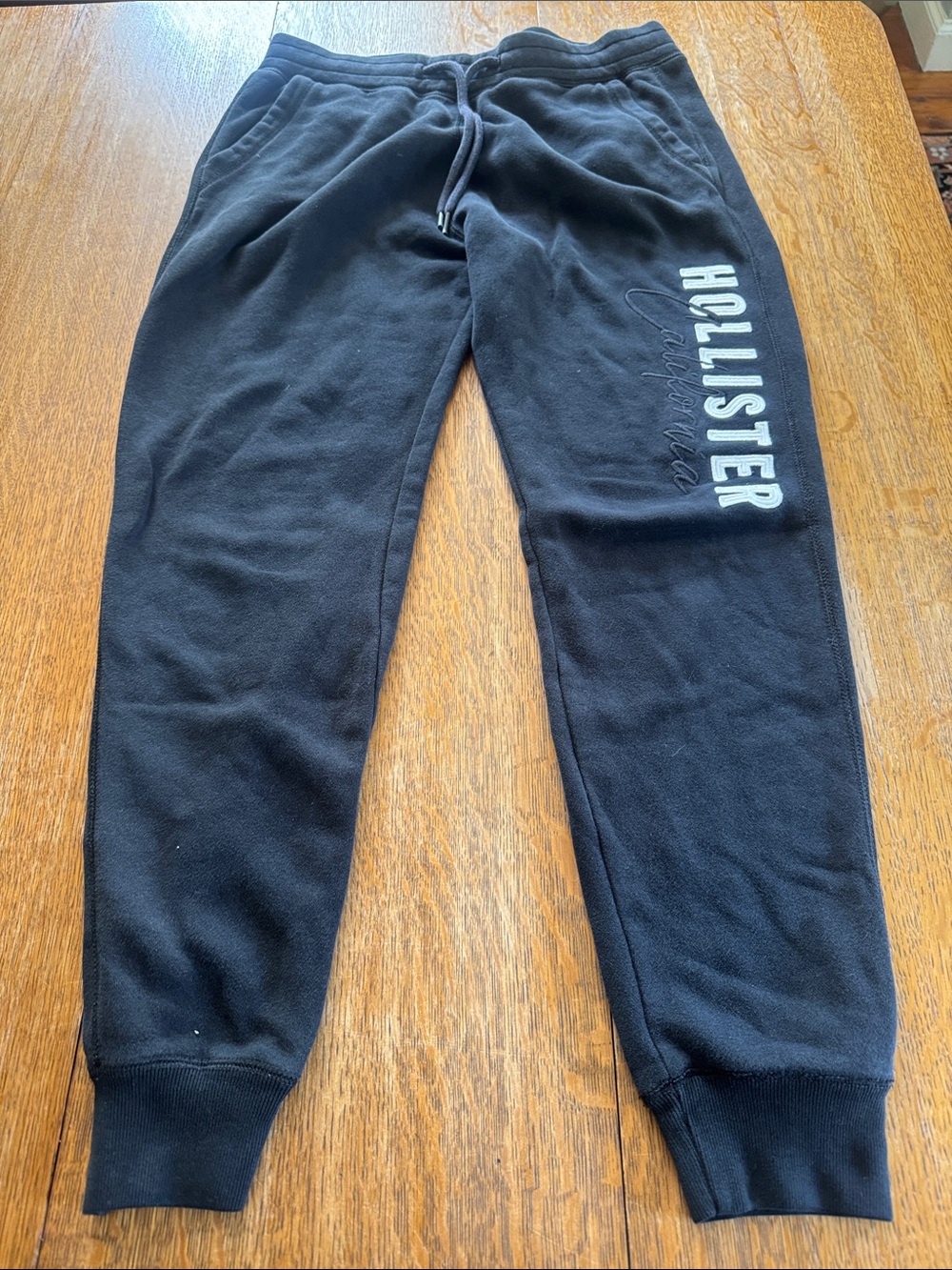 Hollister Kids Black Logo Fleece Joggers